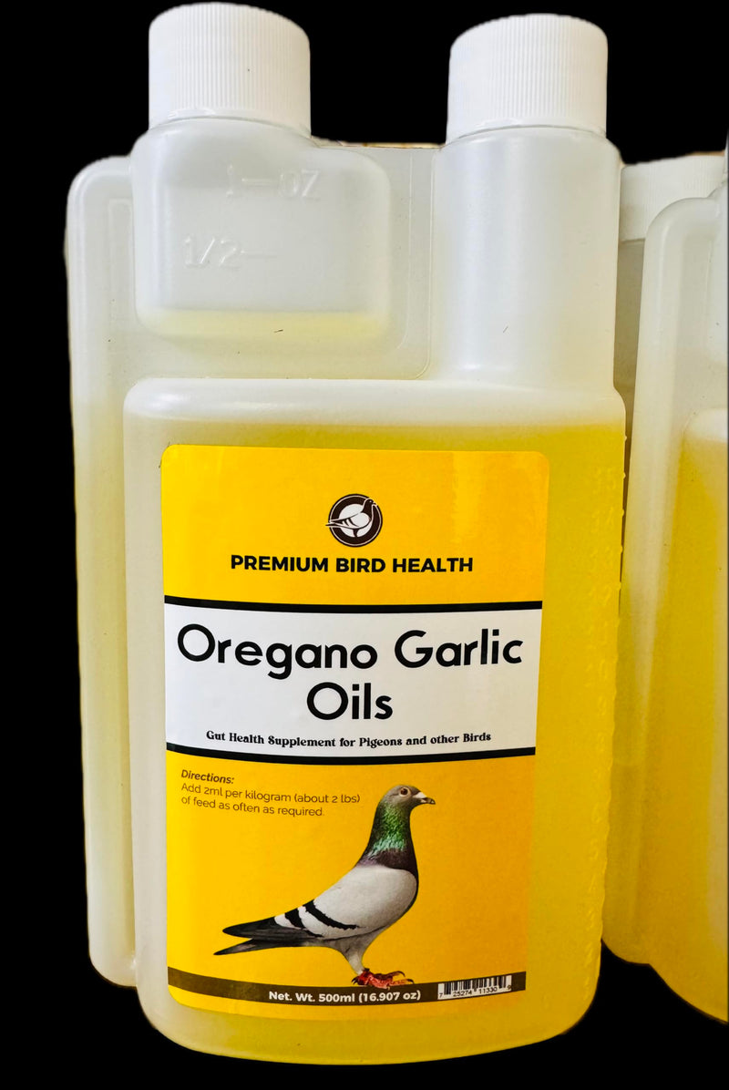 Oregano-Garlic and Garlic Oil Quality Oil for Pigeons 16oz, Racing Pigeons Palomas and Birds ((1) Oregano Garlic Oil 16oz) (1) Oregano Garlic Oil 16oz