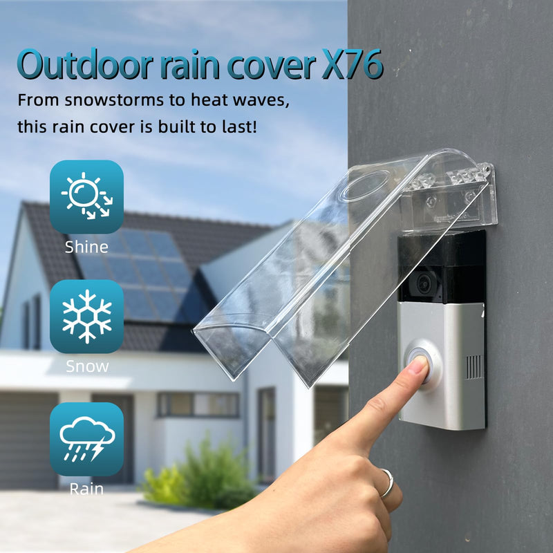 Plastic Flip Lock outdoor weatherproof keypad cover,Door Access Control Rain Cover，Doorbell protector(Transparent)