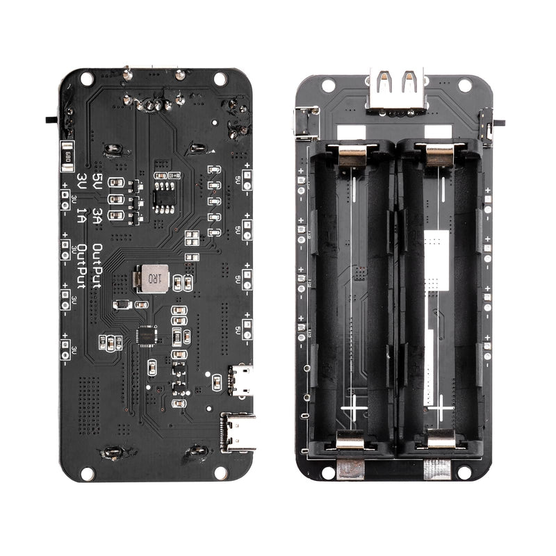 18650 Battery Holder Li-ion Battery with Dual Compartment Support Micro USB 5V/3A 3V/1A V8 Battery Shield 2-Holder