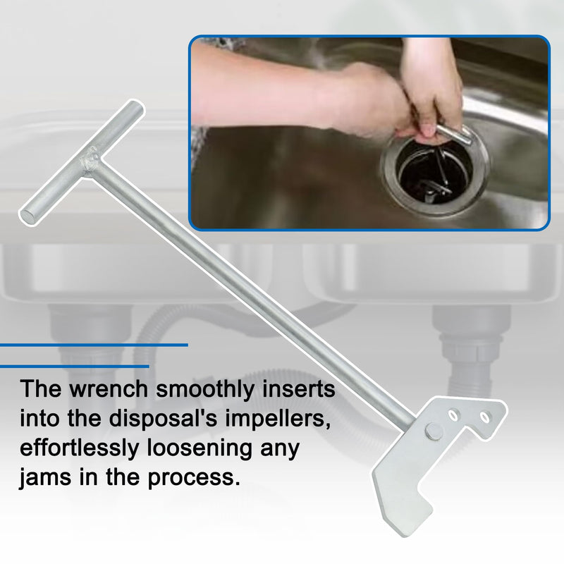 Garbage Disposal Wrench, Garbage Disposer Unjamming Wrench Compatible with Waste King, Moen and InSinkErator Garbage Disposal- for Dislodge Jams or Clutter