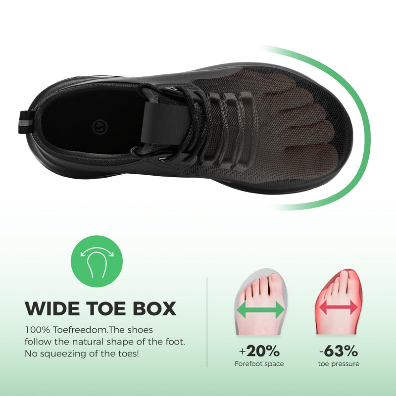 ulogu Wide Non Slip Work Shoes for Women Chef Walking Sneakers Waterproof | Wide Toe Box kitchen Restaurant Food Service Shoes Oil Resistant 8.5 Wide Black