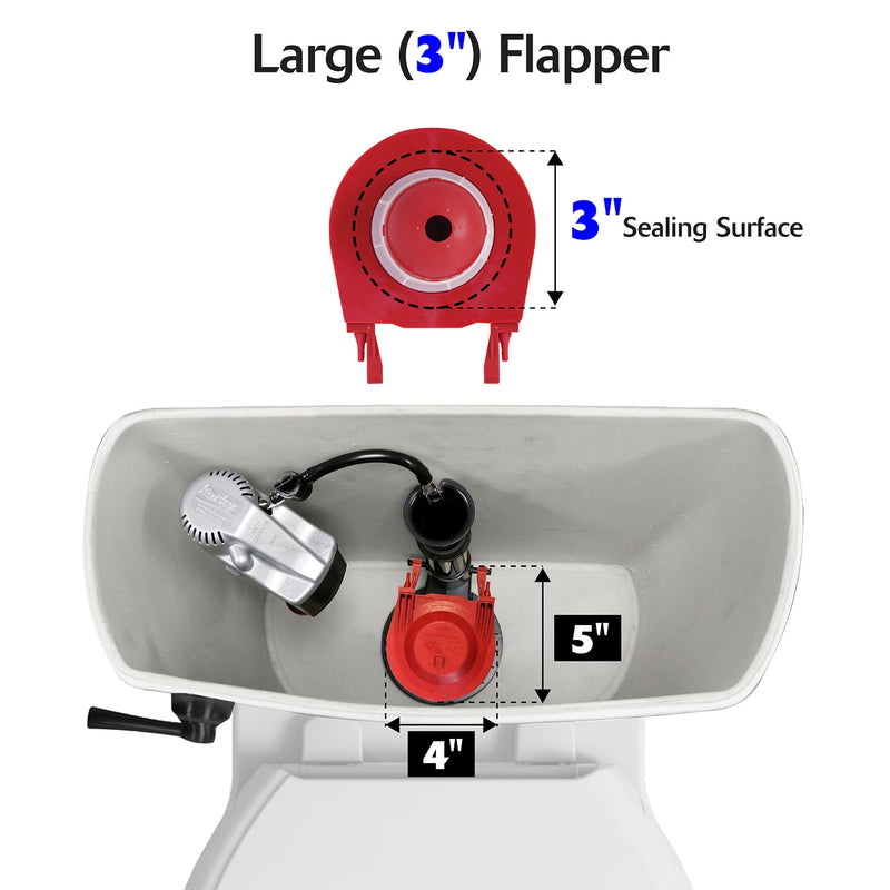 Korky Large 3-Inch 2X Premium Universal Toilet Flapper - Long Lasting Rubber - Easy to Install - Made in USA, 3070