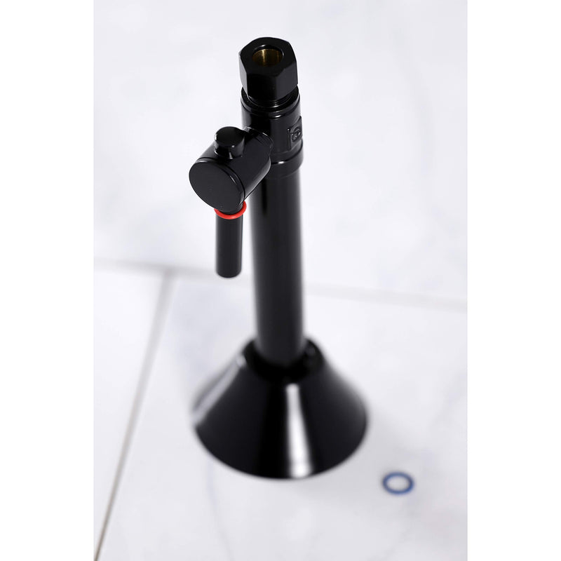 Kingston CC83250DL O.D. Comp Straight Shut-Off Valve, Matte Black