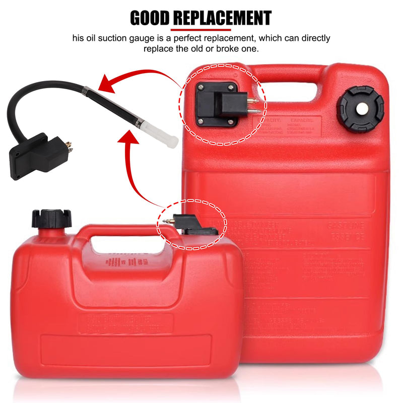Universal Marine Fuel Tank Connector with Level Sensor Assembly, for 3 to 6 Gallon Portable Boat Fuel Tank and Outboard Motor Engine