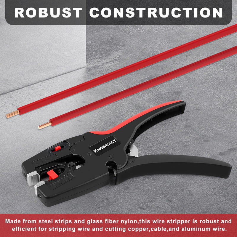 Knoweasy Upgraded Wire Stripper : 2-in-1 Heavy Duty Wire Stripper Plier and Cutter for 32-7 AWG (0.03mm²-10mm²), Essential Stripping and Cutting Tool for Professionals and DIY Enthusiasts D3N2024