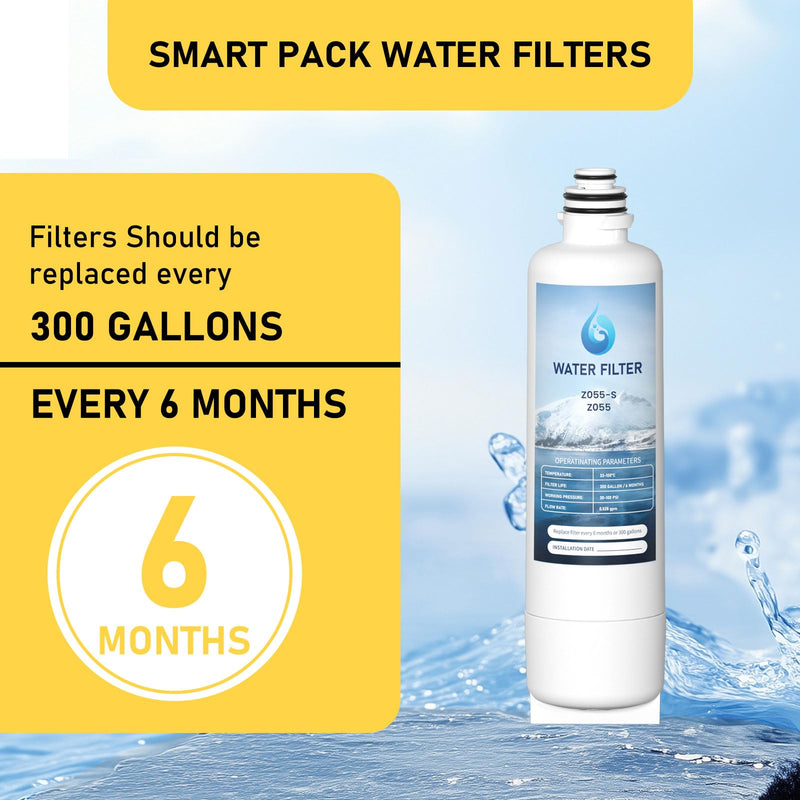 Water Filter Replacement Compatible with Bosch Ultra Clarity Pro BORPLFTR50, BORPLFTR55, 12033030, 12028325, 11025825, 11032531, B36CT80SNS, B36CL80ENS, WFC100MF, WFS200MF, RA450022 Pack of 3