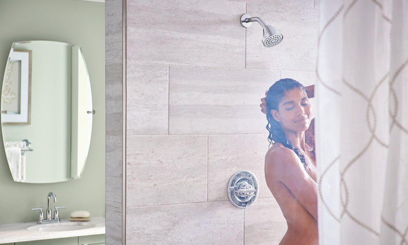 Moen Gibson Chrome Posi-Temp Pressure-Balancing Modern Valve Handle Only Trim, Valve Required, T2901
