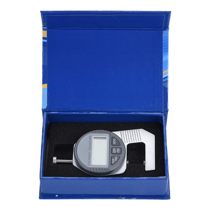 Digital Thickness Flat, LCD Readout Percentile 0 12.7mm 0.5, Test & Measurement .01mm .0005 Measure Meter Paper Metal Display Percentage Measuring