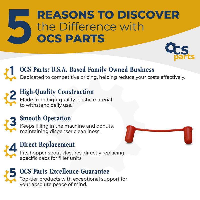 OCS Parts Spout Closure for Edhard Jelly Filler | Replacement F-2265 Spout Closure for Donut Filler Hopper (1-Pack) 1 Pack