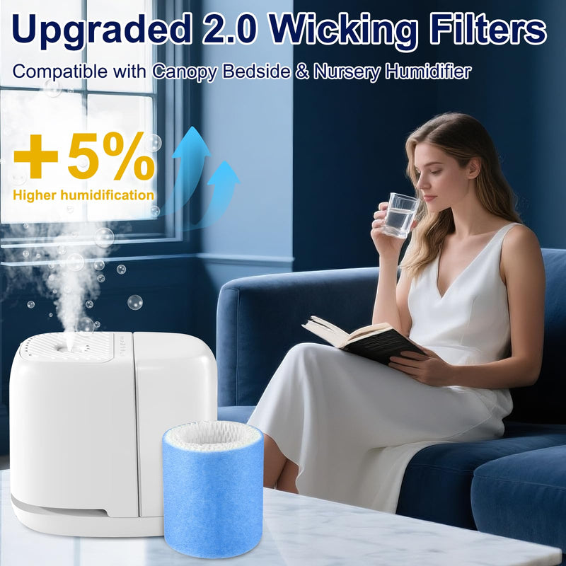 Humidifier Filter Replacement Compatible with Canopy Bedside and Nursery Blue-4