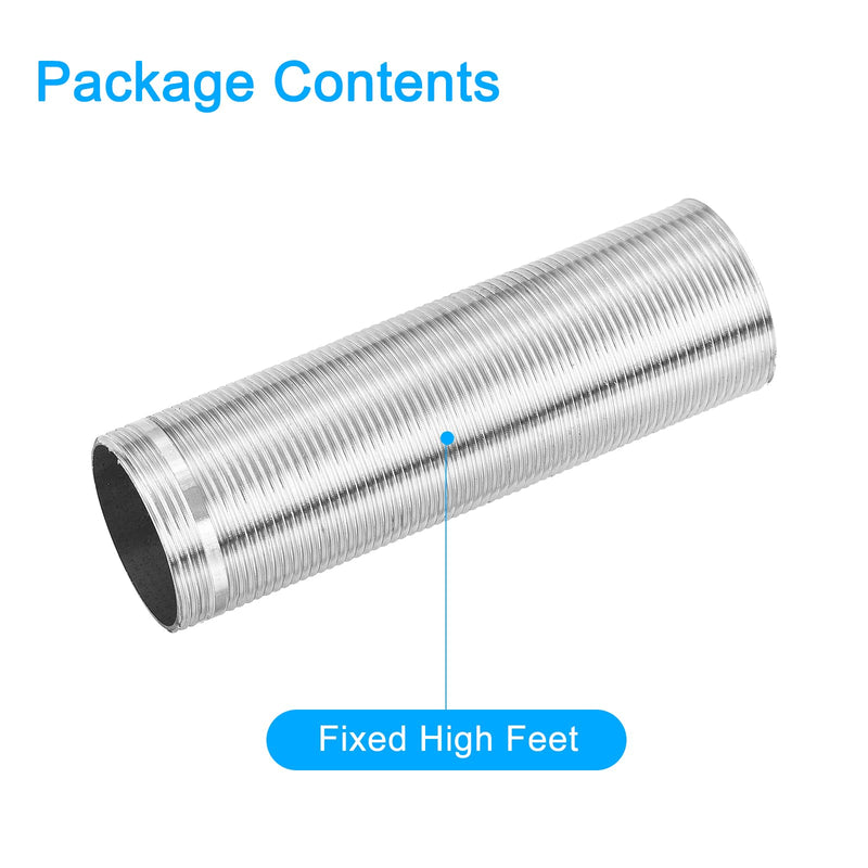 uxcell 1 Pcs Faucet Extension Tubes, 3.94" x 1.24" Faucet Mount Extension Shank Handle Stainless Steel Basin Faucet Mounting Accessories Fixed Foot for Bathroom and Kitchen Faucets 3.94 inch