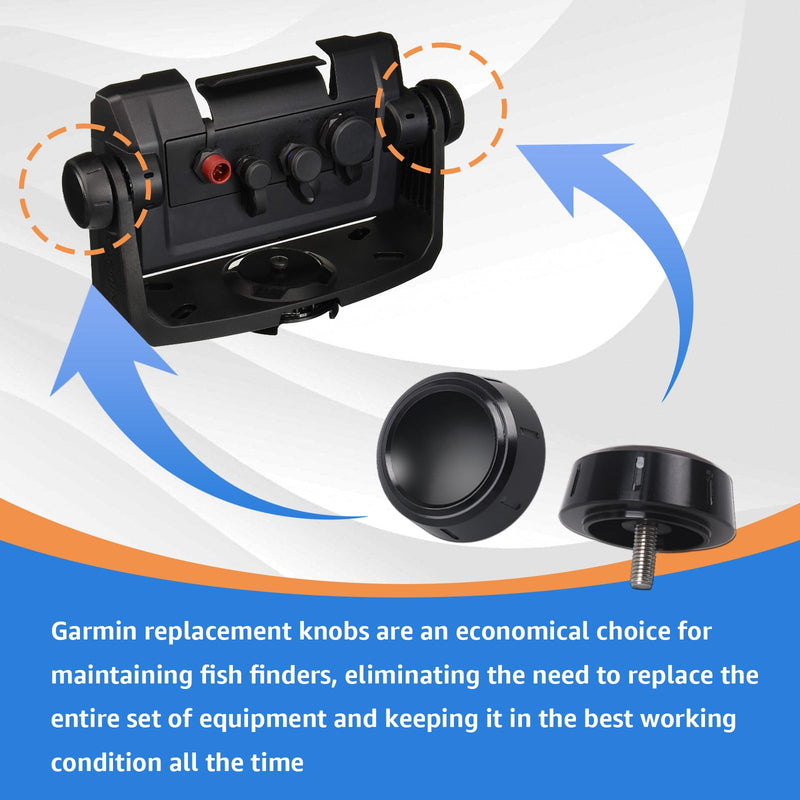 for Garmin Bail Mount Knobs VHF 115/215 Echomap Gpsmap,f/7x3 Series(2-Pack) | The corrosion-resistant solid aluminum design Replacement Stand Knob Compatible with Garmin Device