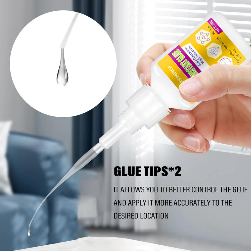 Wood Glue, 2 Pack Tacky Glue, High Strength Fast Drying Clear Wood Glue, Wood Glue for Crafts, Tacky Glue for Crafts, Suitable for Furniture, Garden, Wood Crafts, DIY, Decoration