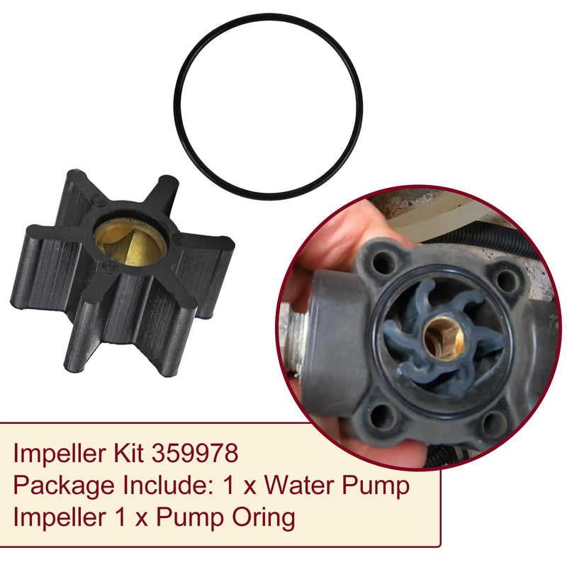 Power Systems Impeller Drive Sleeve 359448,Impeller Kit 359978,Compatible with Kohler 4EF 4EFCD 5E 5ECD 6EF 6EFCD 7.3E 7.3ECD
