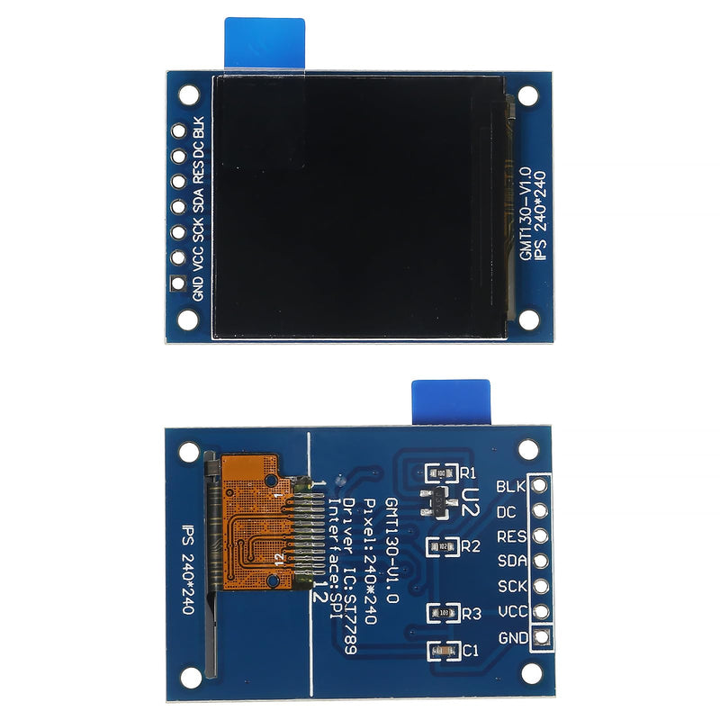 2pcs 1.3" SPI TFT LCD Display Screen Module ST7789 240x240 TFT LCD Screen Shield 3.3V 65K Full Color 51 STM32 for Arduino