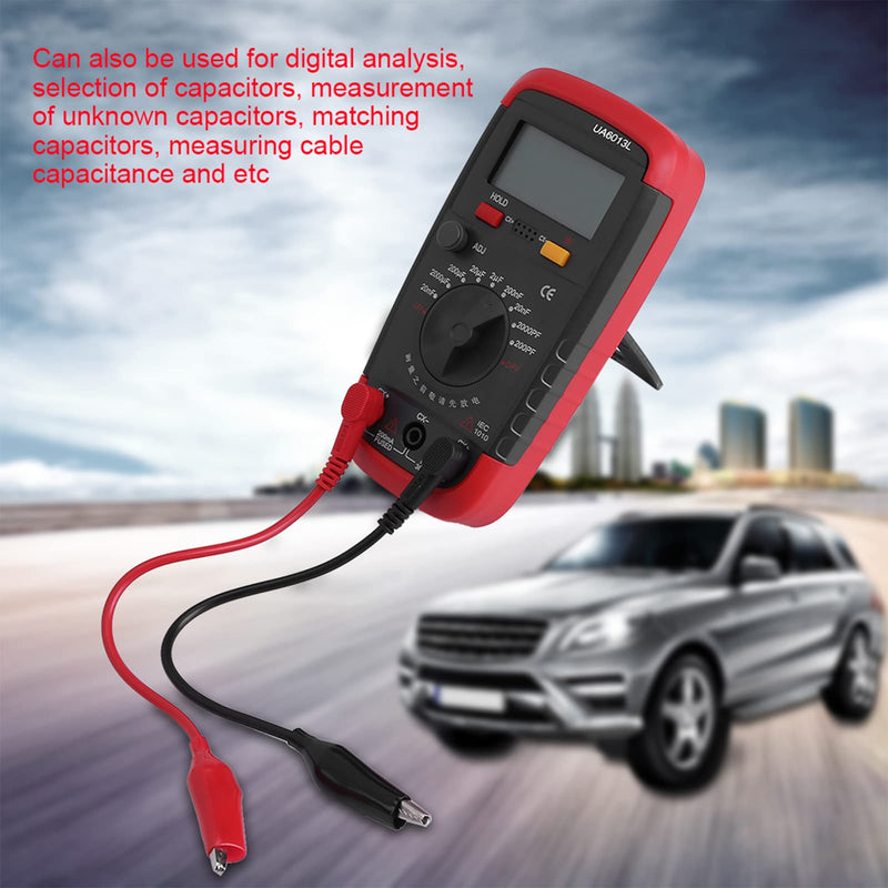 Digital Capacitance Meter Multimeter Professional Capacitor Tester 0.1pF - 20000uF with LCD Backlight and Safety Jacket 1999 Display