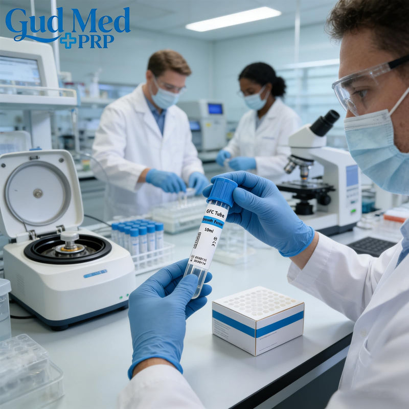 10 Pack Lab-Grade GFC Glass Tubes 10 mL with Separation Gel, Sterile Individually Wrapped, for Research Use Only by GudMedPRP
