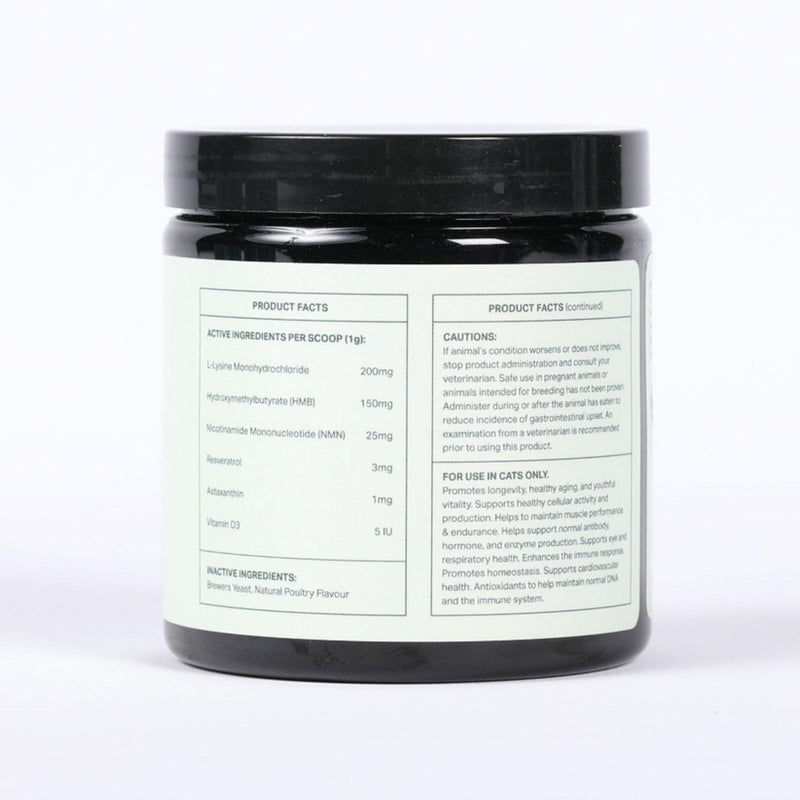 Longevity+ Cat Health Supplement - Immune Support, Muscle Strength, and Respiratory Health - 90 Servings