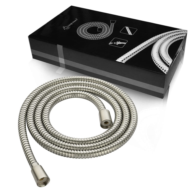 BRIGHT SHOWERS Shower Hose For Hand Held Shower Heads, 79 Inches Cord Extra Long Stainless Steel Hand Shower Hose, Ultra-Flexible Replacement Part with Brass Insert, Brushed Nickel 79 Inch - NewNest Australia