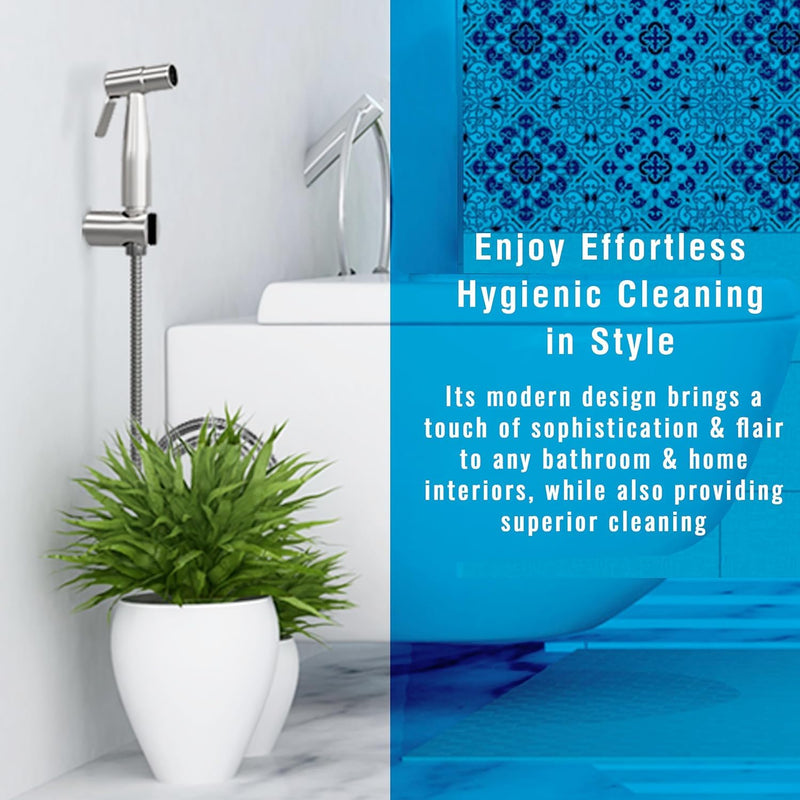 Premium Bidet Sprayer - Handheld Bide Jet Spray for Toilet | Adjustable Water Pressure | Leak-Proof Stainless Steel Toilet Bedit Sprayer | Muslim Shower | Cloth Diaper Washer | Bathroom Bidet Handheld Sprayer Kit