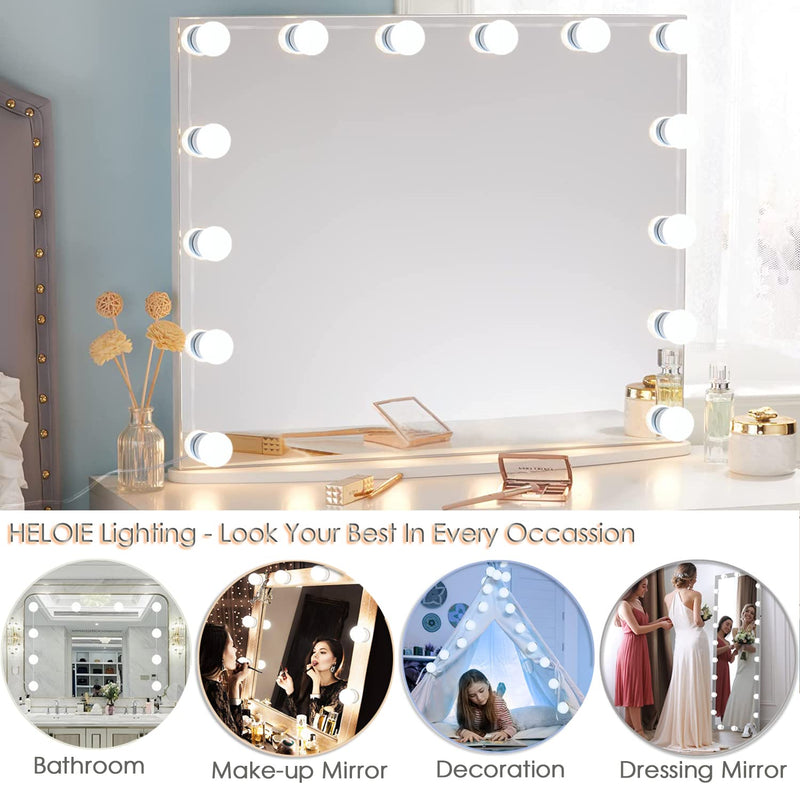 22.6ft Led Vanity Mirror Lights with 14 Dimmable Light Bulbs Makeup Vanity Lights for Big Long Mirror,Mirror Not Included