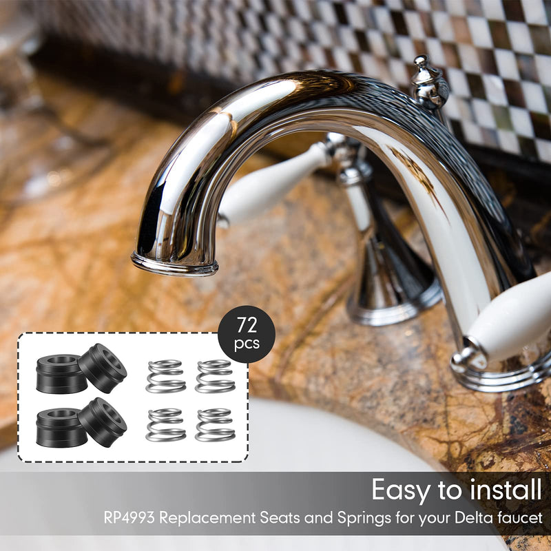 RP4993 Replacement Seats and Springs Faucet Repair Kit RP4993 Seats and Springs Compatible with Faucet Rod Replacement, Black (36 Pairs) 36