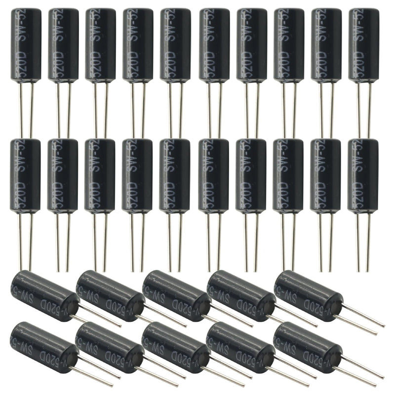 30PCS SW-520D Vibration Sensor Metal Ball Tilt Shaking Switch,Tilt Sensor