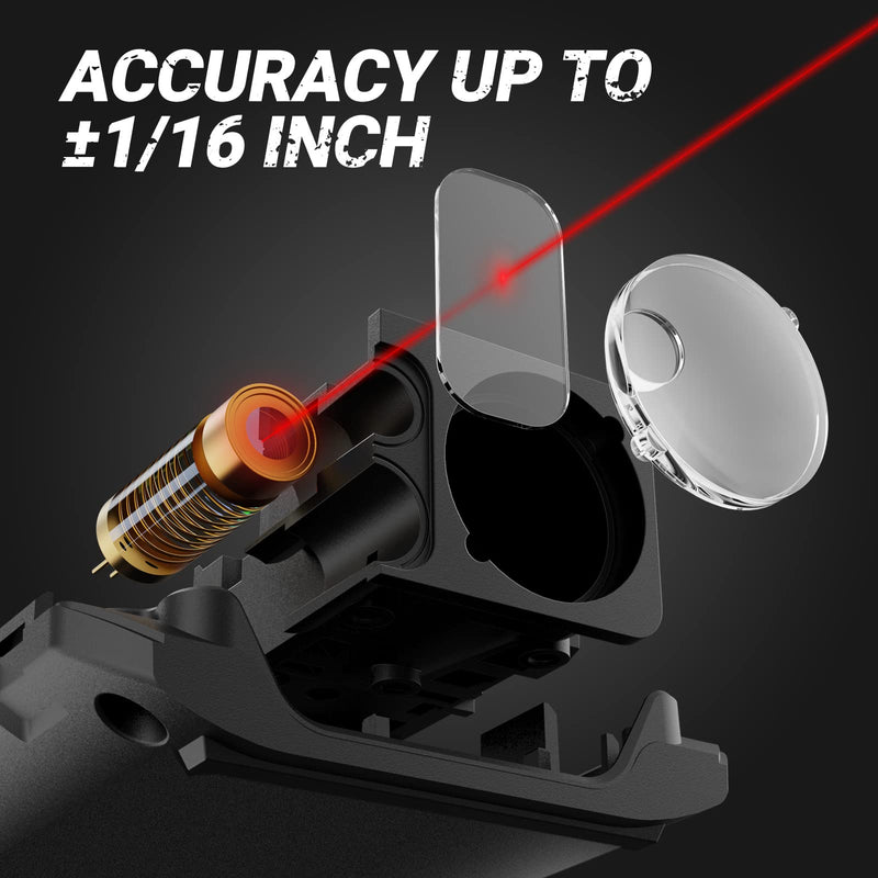 MiLESEEY G2 Laser Measurement Tool 330FT (Ft/in/M/Ft+in) with Angle Sensor, Laser Distance Meter with Pocket Clip, Distance Area Volume Measure and Pythagoras, ±1/16 in Accuracy 200FT