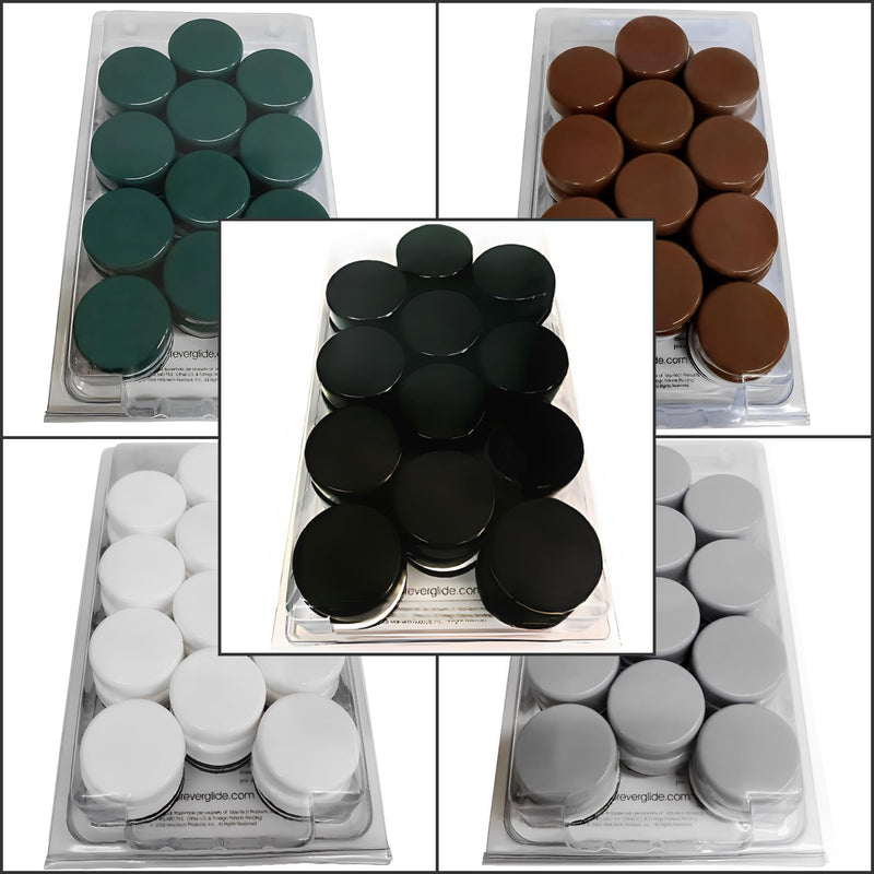 Forever Glides Wrought Iron Patio Furniture Feet Cap Glides and Outdoor Table and Chair Leg Floor Protector Pads - 1.5 Inch - 24-Pack - White White-1.5 1-1/2"