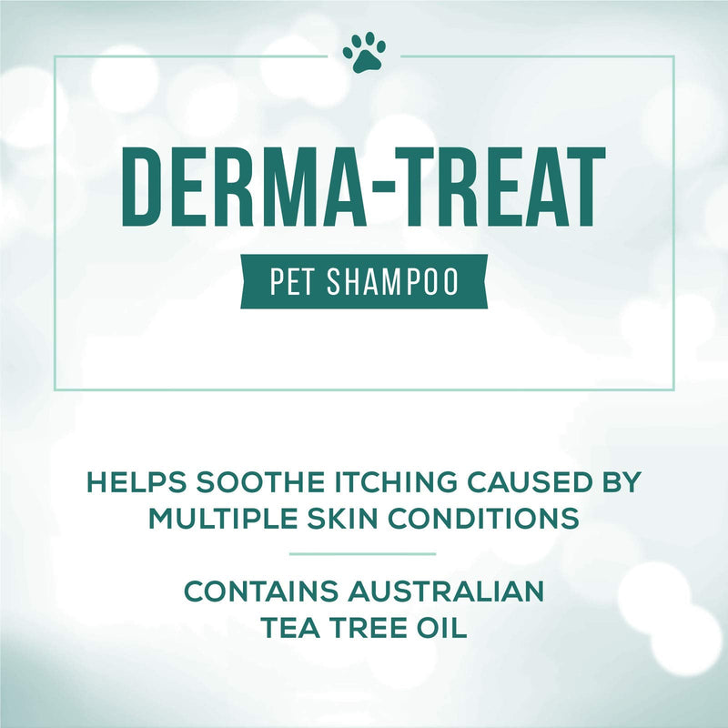 Nature's Specialties Derma-Treat Ultra Concentrated Anti-Microbial Medicated Dog Shampoo for Pets, Makes up to 96 oz, Natural Choice for Professional Groomers, Made in USA, 16oz - PawsPlanet Australia