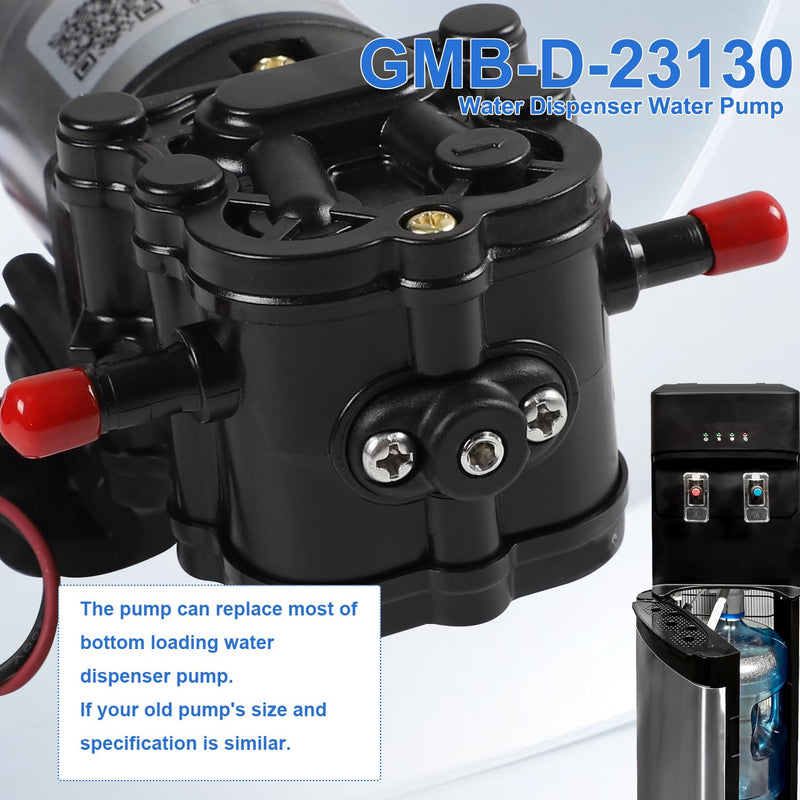 GMB-D-23130 Water Pump 1.2L/min Compatible with Midea Avalon Primo Brio Water Dispenser DC12V, Replaces DP005A2 MO-12265 Bottom Loading Bottled Water Cooler Dispenser