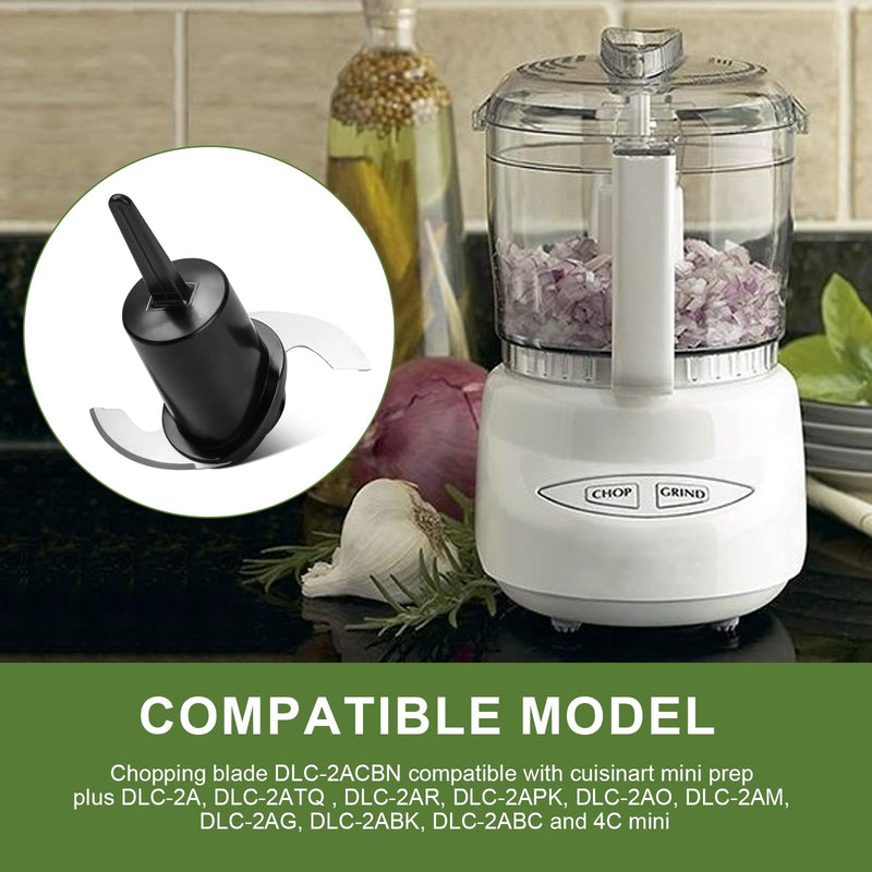 Chopping Blade DLC-2ACBN Repalcement for Cuisinart Mini Prep Plus Blade, Food Processor Blade Compatible with DLC-2A Cuisinart Mini Prep Plus Food Processor 3 Cup, Black, 1 PCS