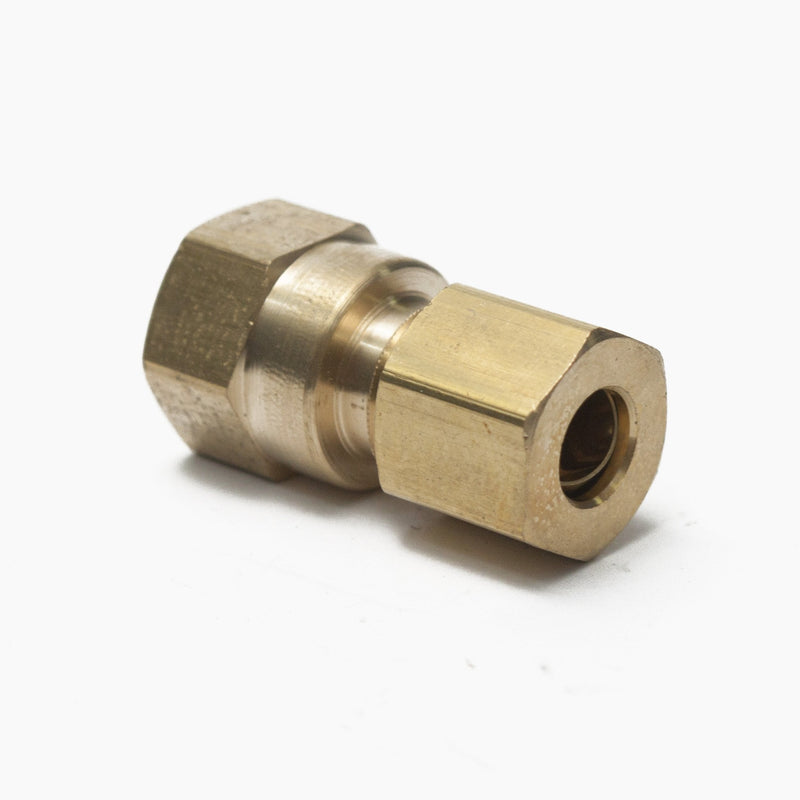 LTWFITTING Brass 1/4 OD x 1/8 Female NPT Compression Connector Fitting(Pack of 25) 1/4" OD x 1/8" Female NPT