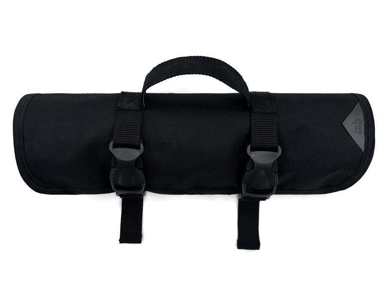 Under NY Sky Tool Roll Organizer, 24 Pockets, Oxford Canvas, Heavy-Duty Wrench Bag, Portable Hand Tool Pouch for Mechanics, Electricians, and Hand Tools - Black 24 Slots Black