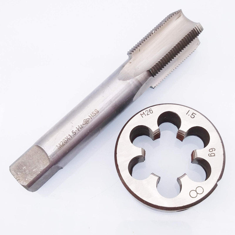 HSS M26 x 1.5mm Tap and M26 x 1.5mm Die Metric Thread Right Hand