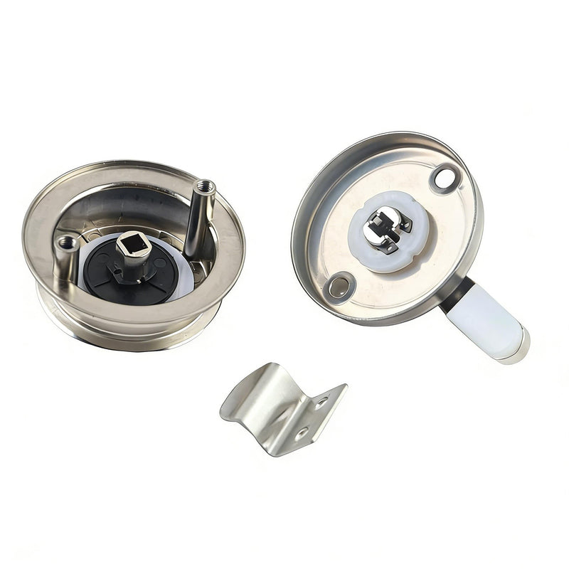 Stainless Steel Round Bathroom Privacy Indicator Lock with Occupied/Vacant Display, Easy Install for Public Restrooms and Changing Rooms