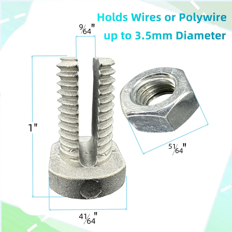 Split Bolt Joint Clamp Wire Connector, Ideal for Fence Clamp, Hot Wire Connection Securing Line Clamp/Tap, Electric Fence Accessories-6 Pcs 6