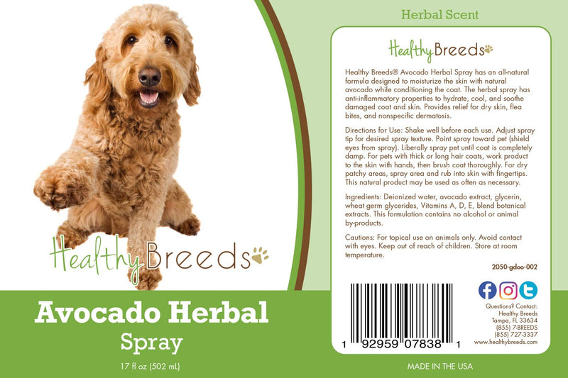 Healthy Breeds Goldendoodle Avocado Herbal Spray 17 oz