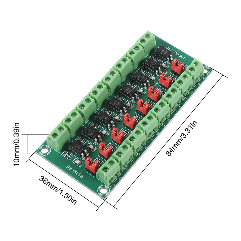 2pcs PC817 8 Channel Optocoupler Isolation Board Voltage Converter Module 3.6-30V Photoelectric Isolated Module 817 Voltage Isolation Module