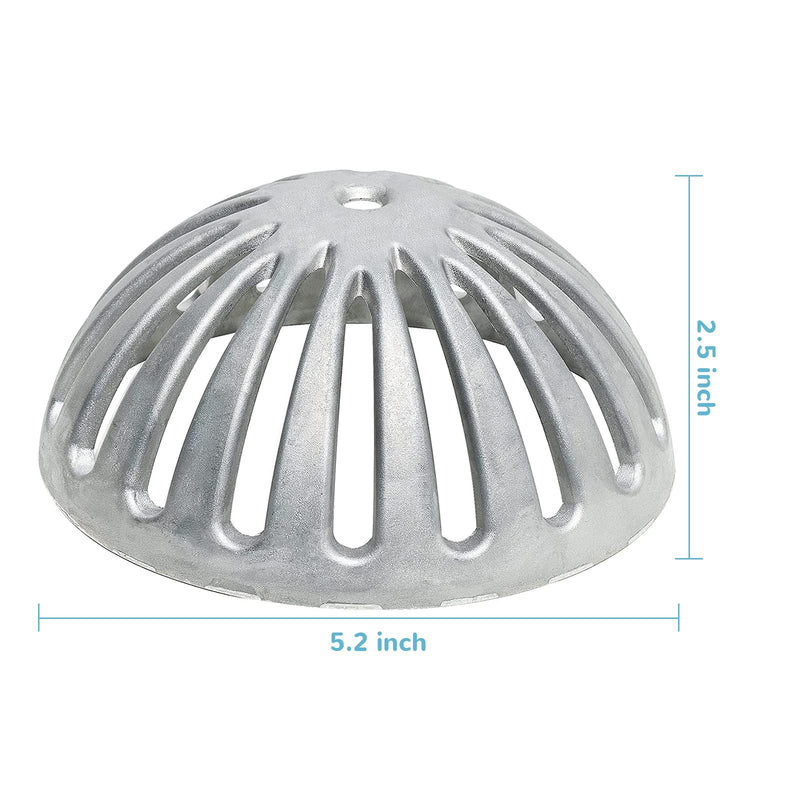 Floor Sink Strainer Heavy Duty Aluminum Dome, 5PCS 5