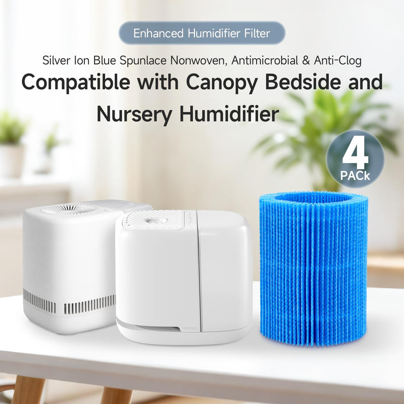 Bedside Humidifier Filter for Canopy Bedside and Nursery, 4 Pack