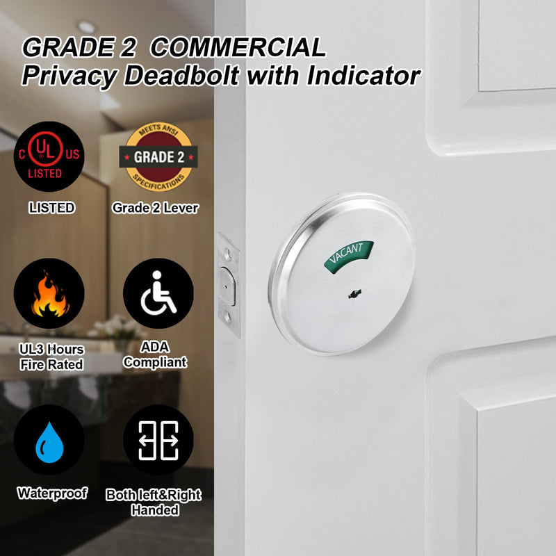 Grade 2 Deadbolt for Commercial Privacy Use-1P 1 Privacy Deadbolt（2-3/4 IN Backset)
