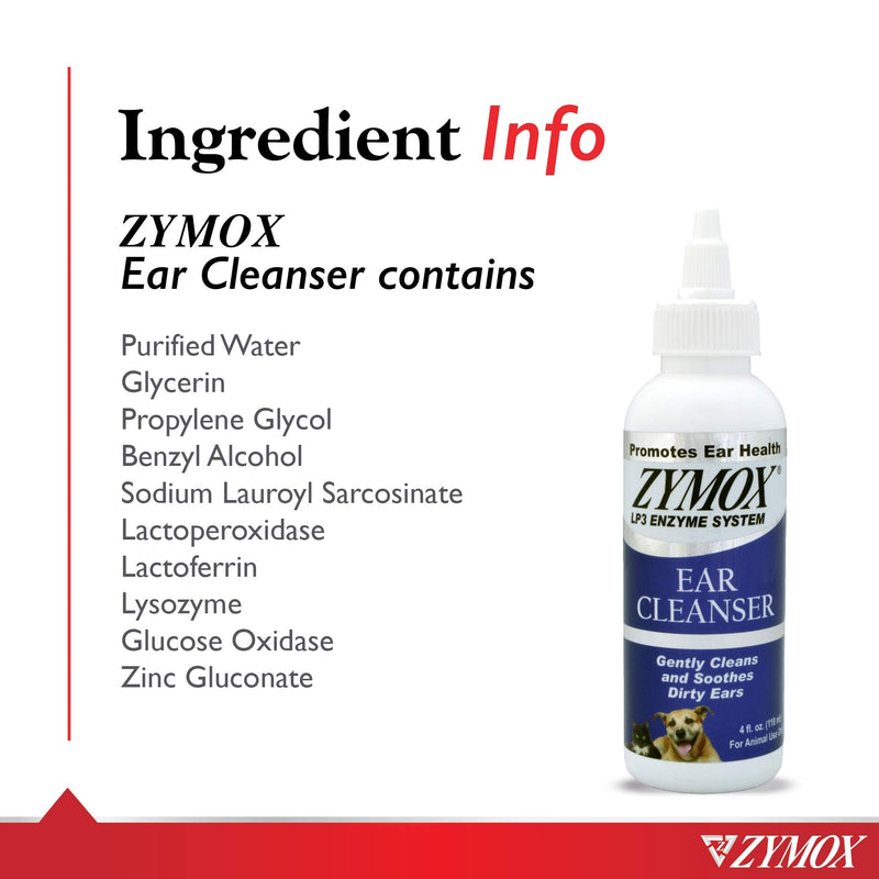 Zymox Ear Cleanser With Bio-Active Enzymes, 4 oz. - PawsPlanet Australia