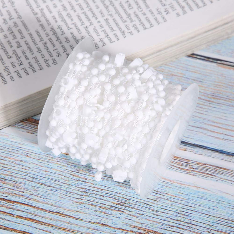 Blind Bottom Link Chain, Vertical Blind Bead, Smooth Surface Practical Blind Beaded Cord, Roller Blind Fitting, Simple to Use for Decoration Vertical Curtain(10M(10CM))