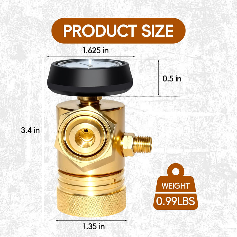 CGA520 AR-B Acetylene Regulator for B Tanks, Acetylene Gauge for Turbo Torch 0386-0725, Acetylene Torch Kit, Turbo Torch Acetylene