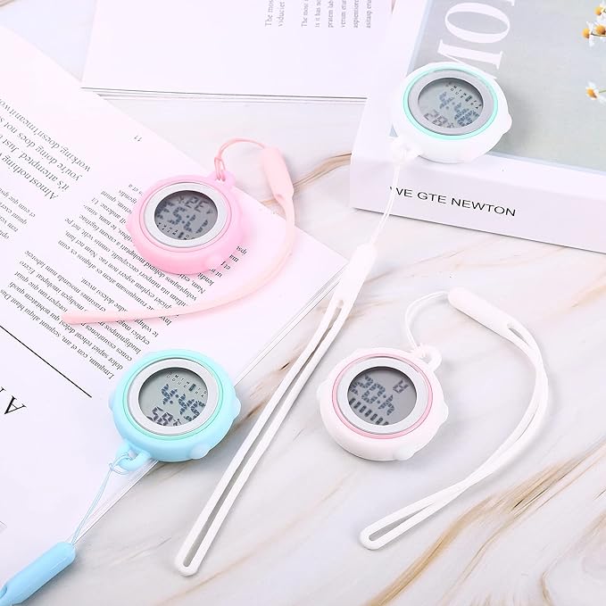 Keychain Watch Digital Waterproof Carabiner Watch Silicone Watch Pendant Watch Multifunctional Pocket Watch Calendar Stopwatch Day of the Week Alarm Cute Pocket Watch Nurse Clock Outdoor Fashion Accessory Children's Day Nursing Day Gift - NewNest Australia