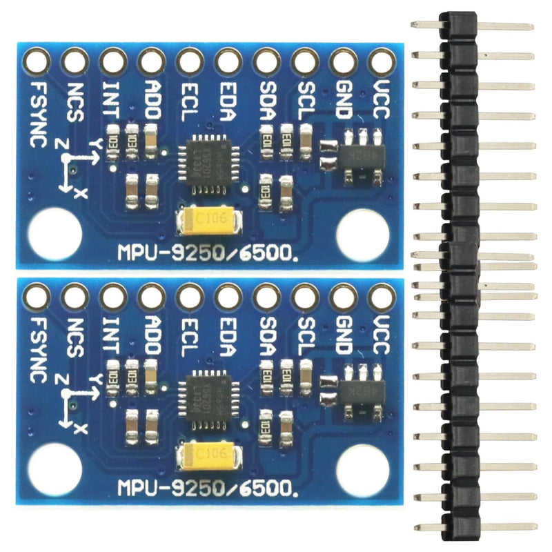 2 Pcs MPU6500 6-Axis Gyroscope Accelerometer Sensor Module Replace MPU6050 6-axis Gyroscope Accelerator Sensor Module for Arduino