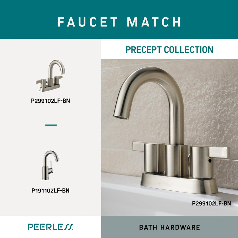 Peerless PA547-BN Precept Double Towel Hook, SpotShield Brushed Nickel (Pack of 6)