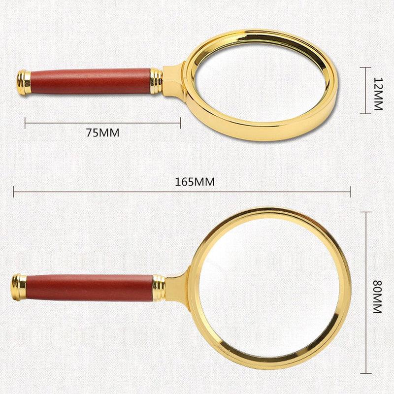 4 Pack Magnifying Glass 6X Magnification Magnifier Handheld Magnifier for Science, Reading Book, Inspection Red 6x 4 Pcs