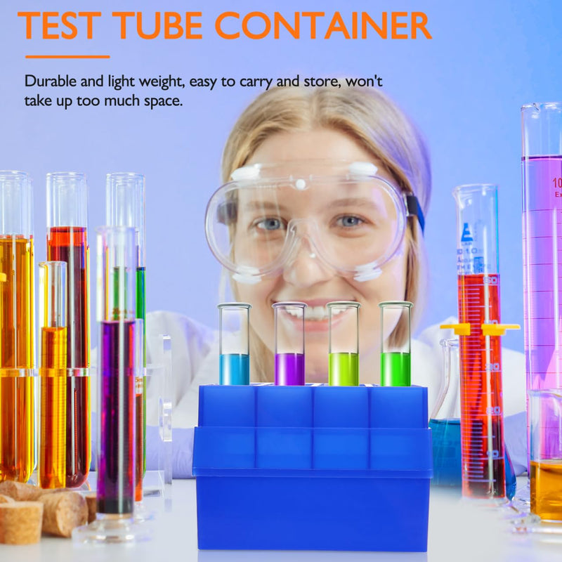 ULTECHNOVO 50Ml Centrifuge Tube Freezer Storage Box with Transparent Lid - Laboratory Test Tube Rack Holder for Scientific Research and Lab Use Space-Saving Plastic Container